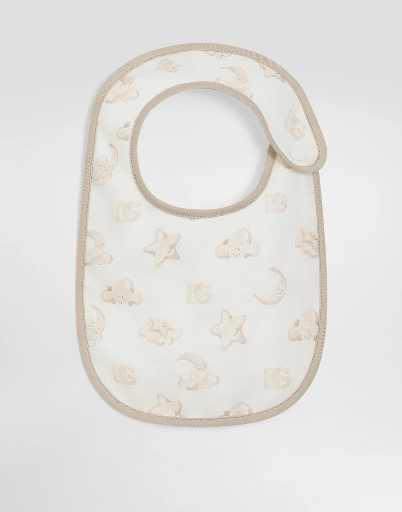 Star-print fabric bib