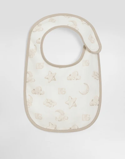 Star-print fabric bib