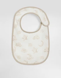 Star-print fabric bib
