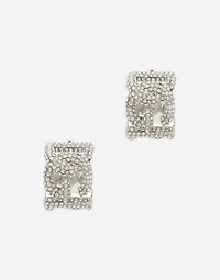 Rhinestone earrings with DG logo