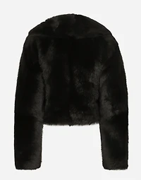 Short lambskin jacket with belt