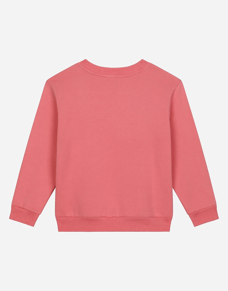 Jersey round-neck sweatshirt with DG Milano embroidery