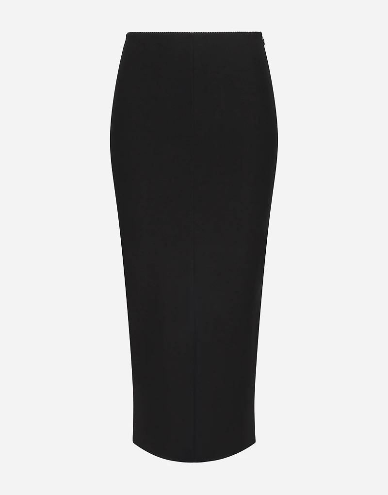 Jersey full Milano calf-length skirt