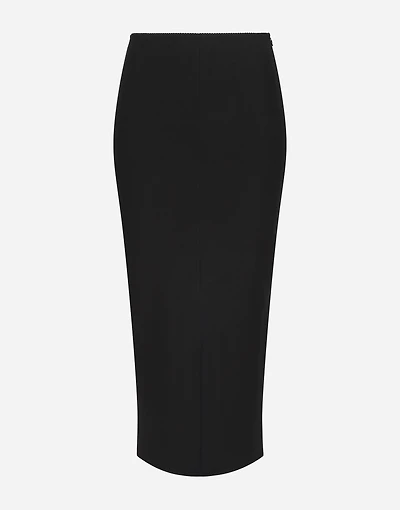 Jersey full Milano calf-length skirt