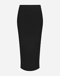 Jersey full Milano calf-length skirt