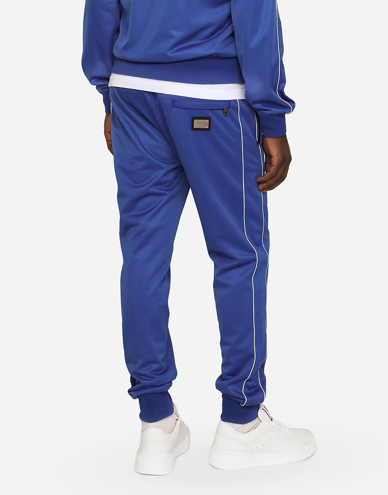 Triacetate jogging pants with bands