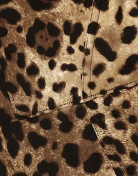 Leopard-print charmeuse bodysuit