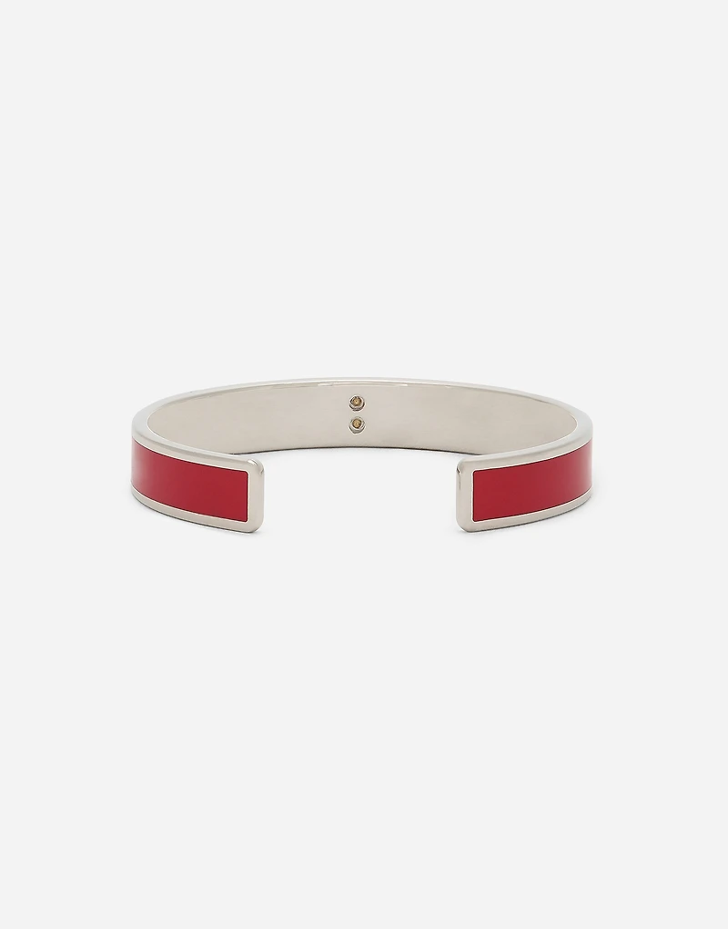 Rigid enameled bracelet with DG logo