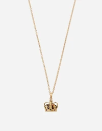 Royal Pendant 18-carat yellow gold, tiger iron, rubies, and blue sapphire