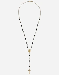  Sicily Rosary Necklace 18-carat yellow gold and black jades
