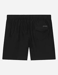 Nylon swim trunks with logo print