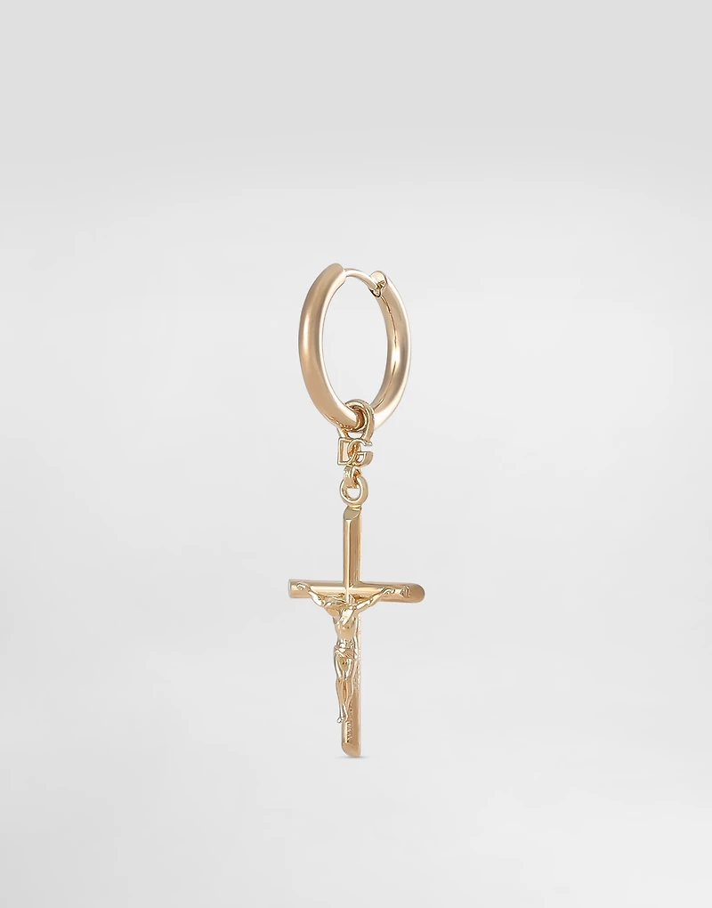 Single stud earring with “DNA” cross