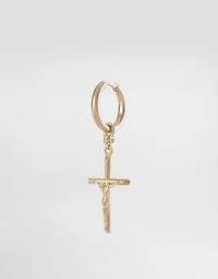 Single stud earring with “DNA” cross