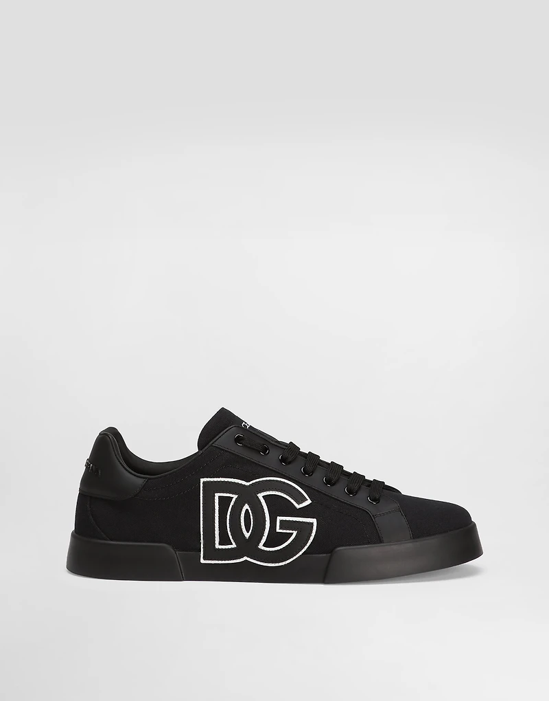 Portofino light strobel sneakers canvas and calfskin