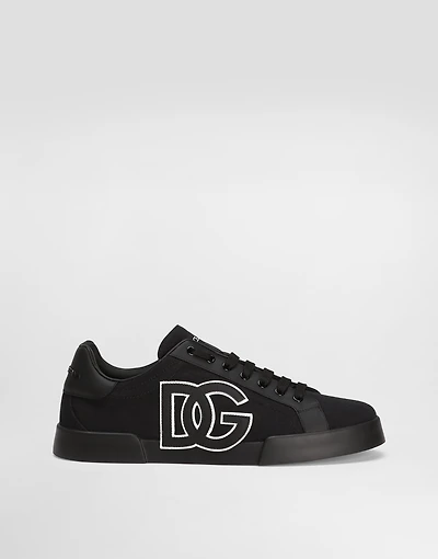 Portofino light strobel sneakers canvas and calfskin