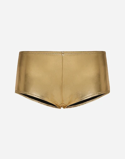 Foiled jersey low-rise panties