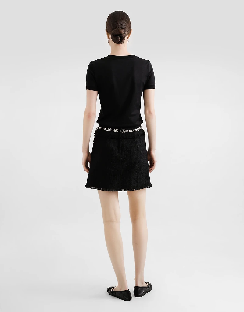 Jersey T-shirt with crystal DG embellishment