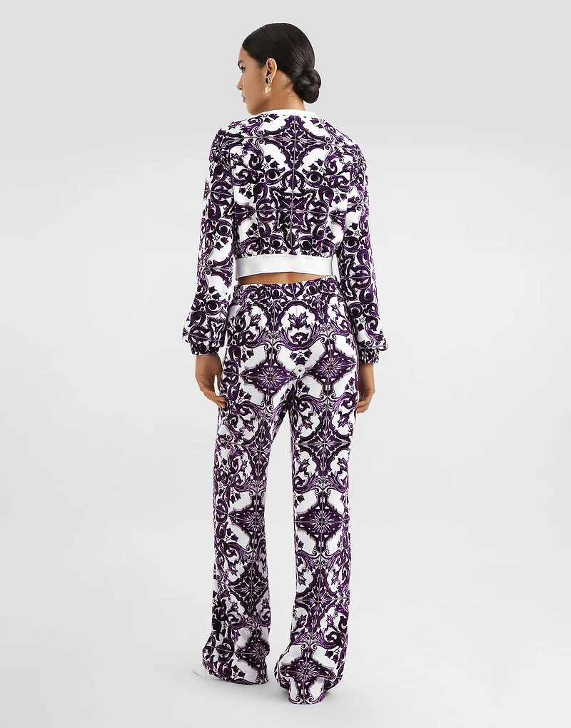 Jacquard chenille sweatshirt