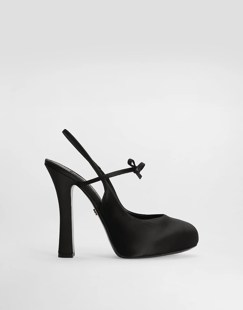 Satin slingbacks