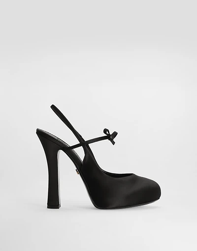 Satin slingbacks
