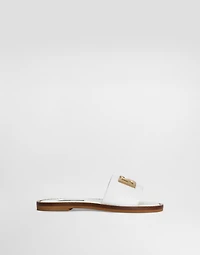 Calfskin sliders with DG logo