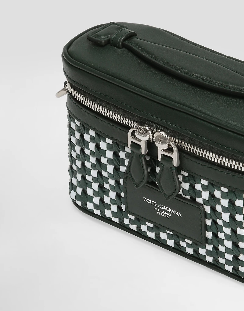 Atene crossbody minibag with woven leather