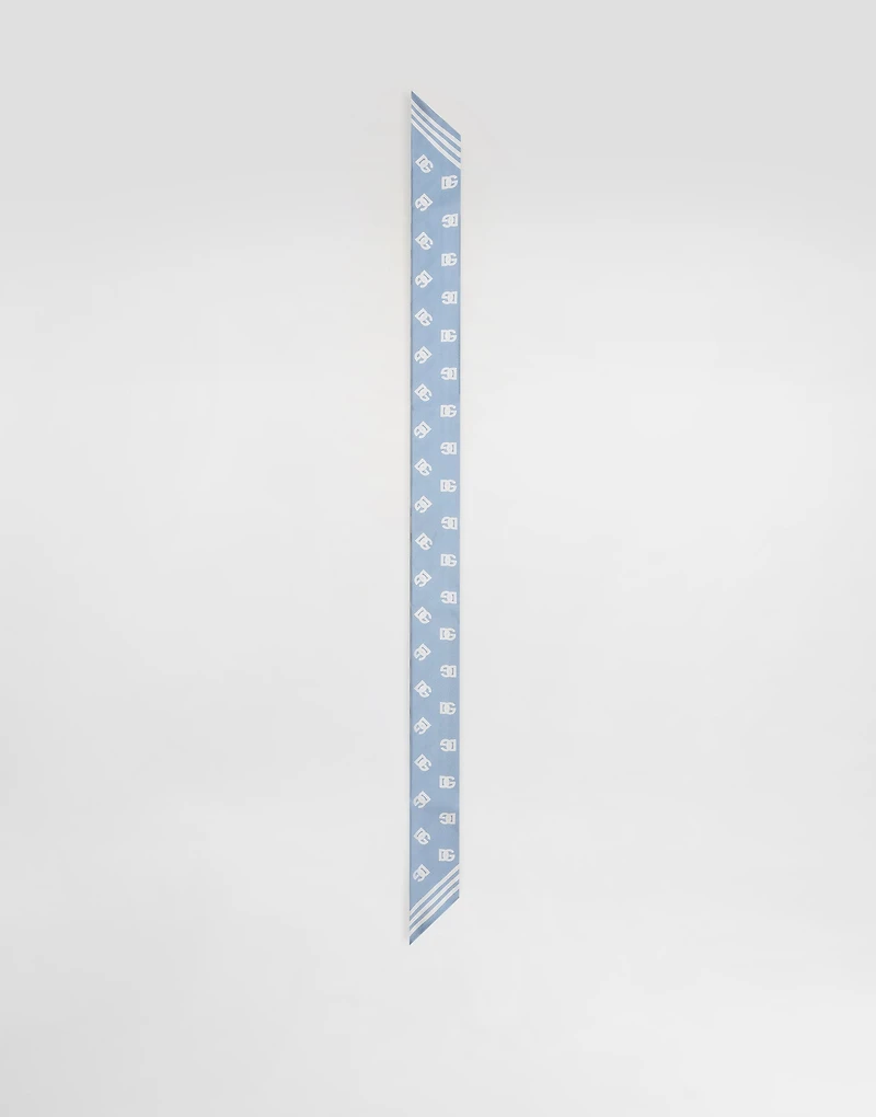 Twill headscarf with all-over DG logo print (6x100)