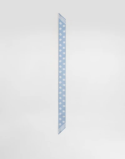 Twill headscarf with all-over DG logo print (6x100)
