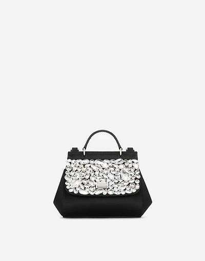 Satin mini Sicily handbag