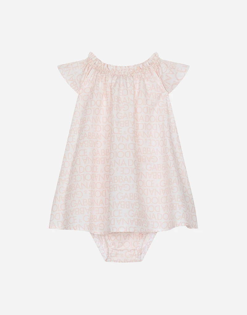 Poplin dress with bloomers