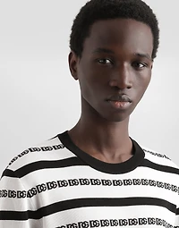 Silk crew-neck pullover with logo