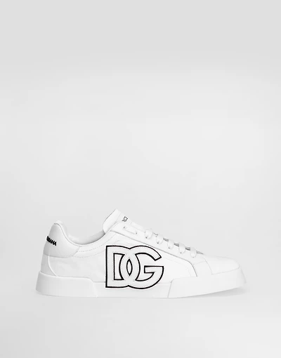 Portofino light strobel sneakers canvas and calfskin