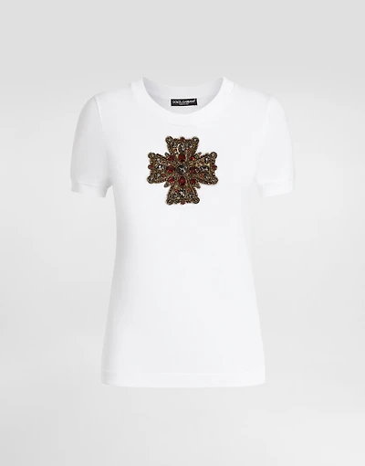 T-shirt with swarovski cross