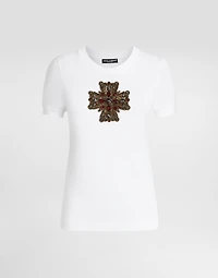 T-shirt with swarovski cross