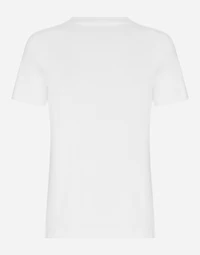 Jersey T-shirt with flocked Dolce&Gabbana detail