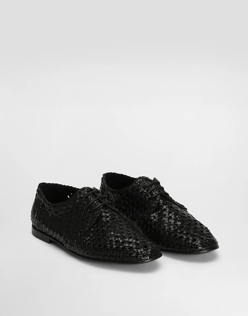 Polished goatskin Derby shoes