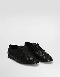 Polished goatskin Derby shoes