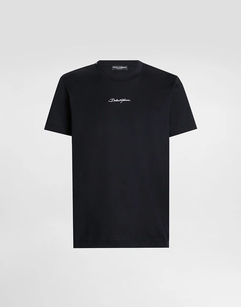 Cotton T-shirt with embroidered patch