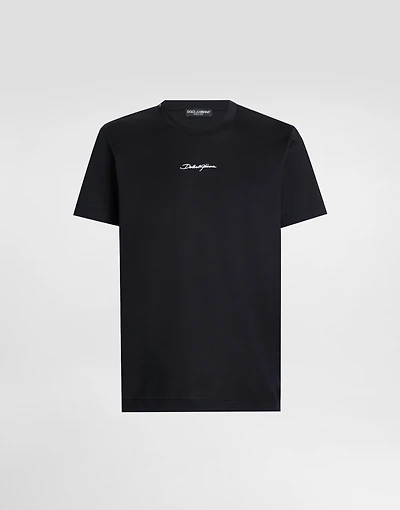Cotton T-shirt with embroidered patch