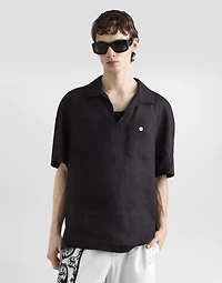 Short-sleeved linen t-shirt