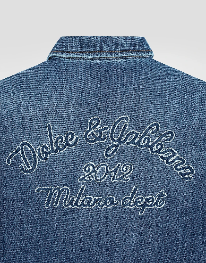 Denim shirt with Dolce&Gabbana logo