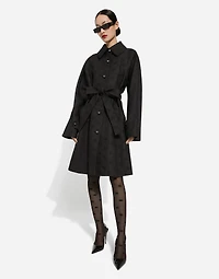 Quilted jacquard trench coat with DG logo