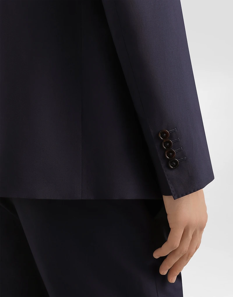 Single-breasted silk-blend gabardine taormina jacket