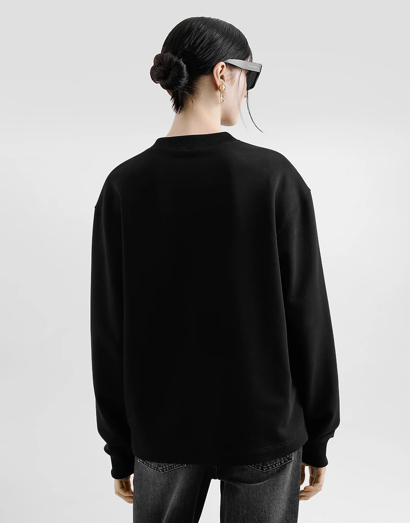 Jersey sweatshirt with DG embroidery