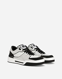 Calfskin New Roma sneakers with fusible rhinestones