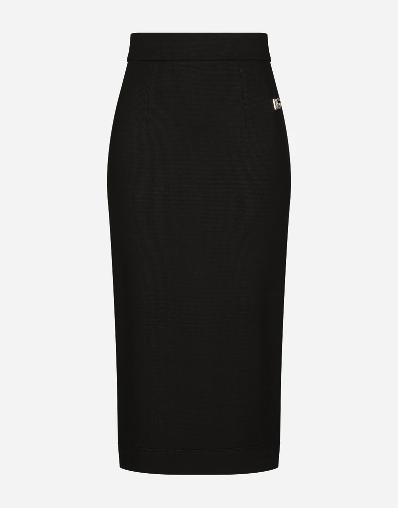 Milano rib midi skirt