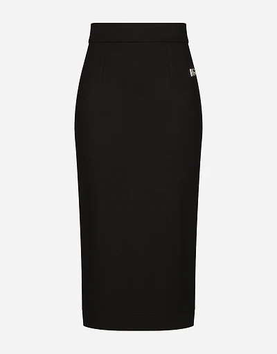 Milano rib midi skirt