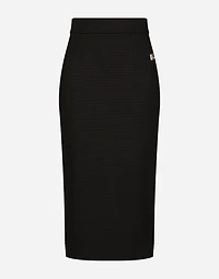 Milano rib midi skirt