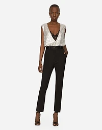 Woolen tuxedo pants
