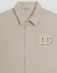 Gabardine shirt with DG logo